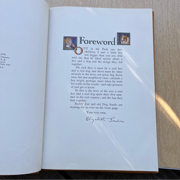 Buddy Jim Vintage 1920 Hardcover Book By Elizabeth Gordon - Picture 6 of 16